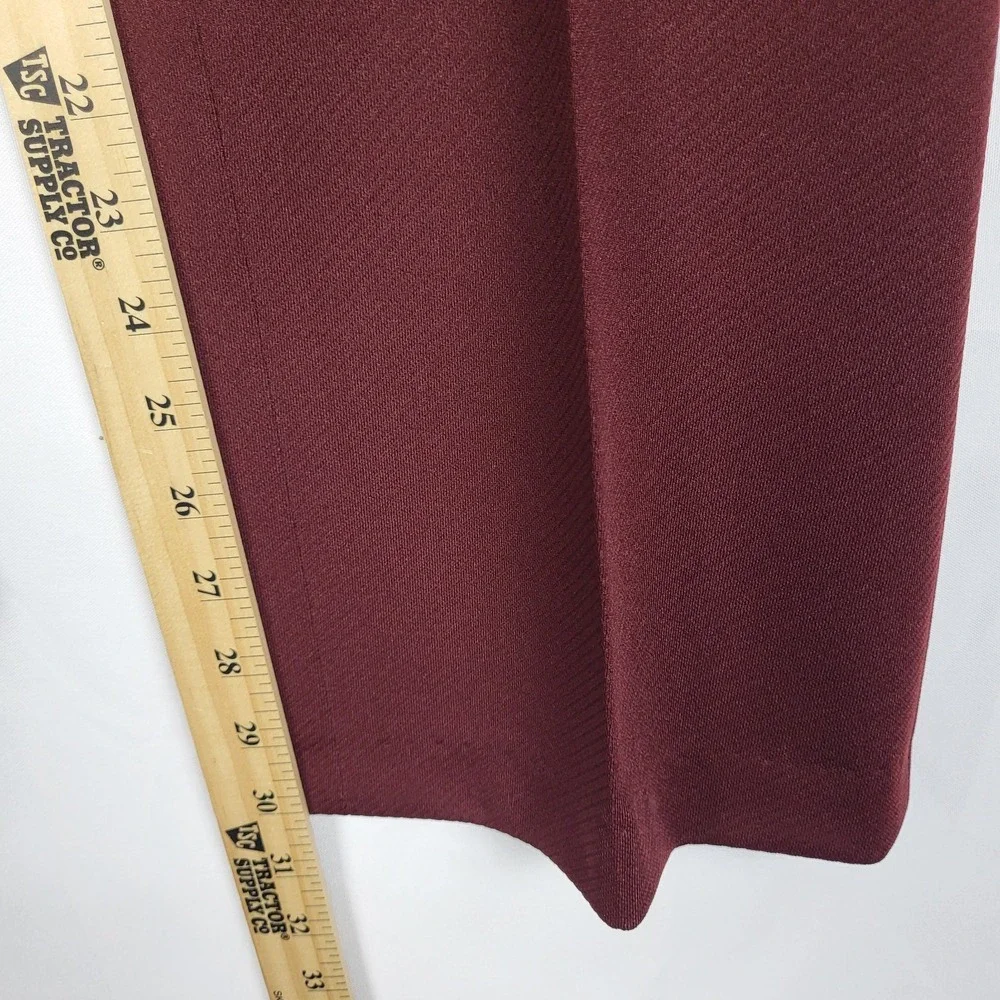 Vintage Lee Riders Polyester Pants Men's 36x30 Burgundy‎ Retro Rockabilly 70s